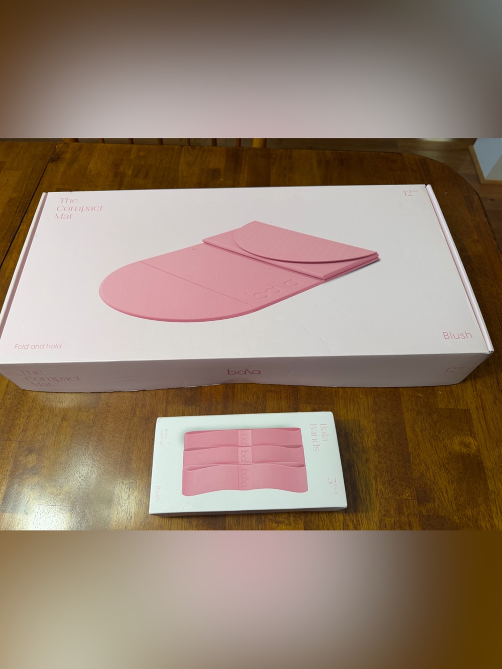 Brand New Unopened Pink BALA Mat & Exercise Band Set Retail $150